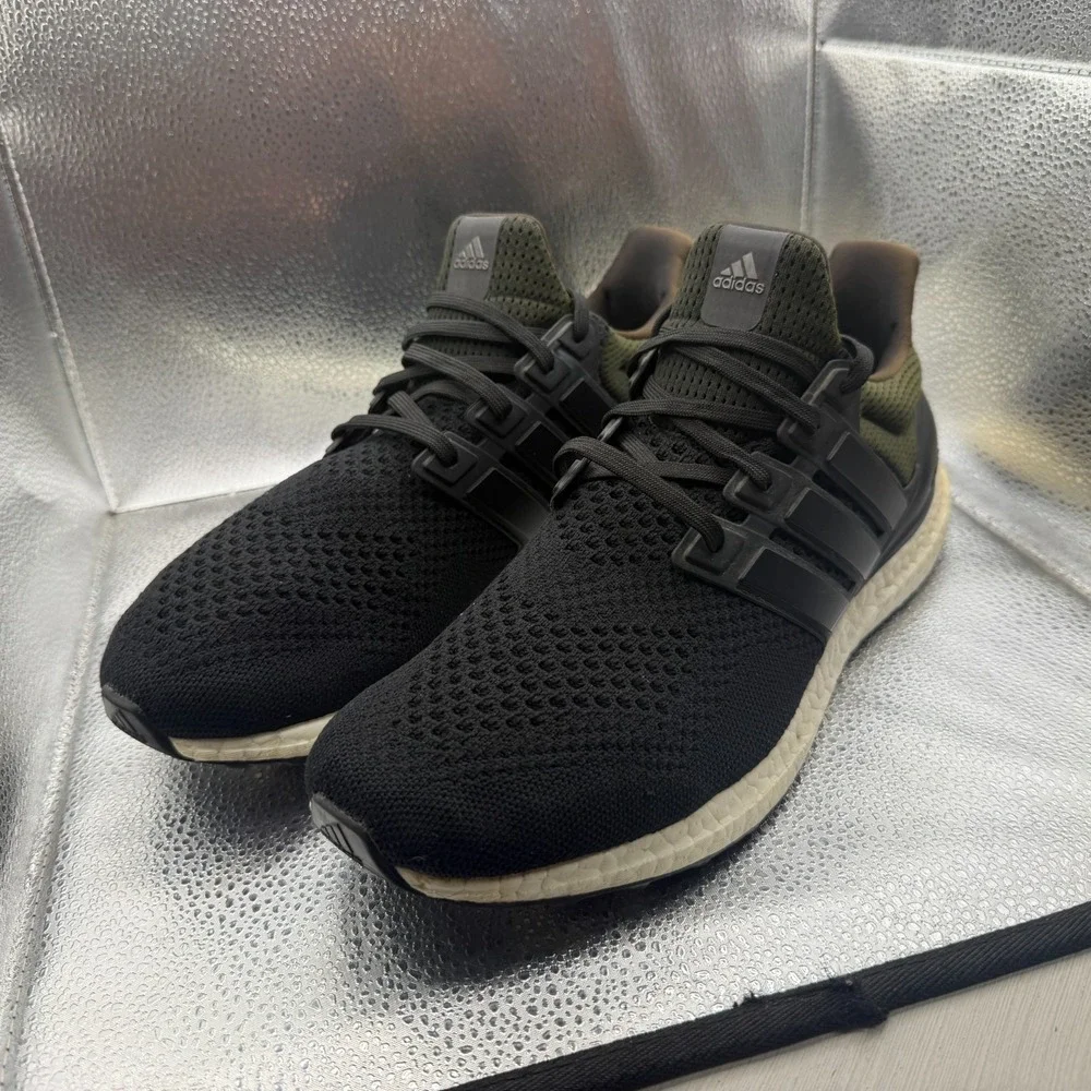 Size 12 Adidas Ultra Boost 1.0 Black White Mens‎ Comfort Running Shoes HQ4201